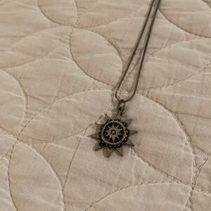 Silver Sun Pendant Necklace